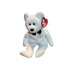 TY BEANIE BABIES MR GROOM BABY TEDDY BEARS WHITE RETIRED 2001 RARE WITH TAG  Condition: Used Pre-Owned with TAG(with name owner)  ( Good Condition,See