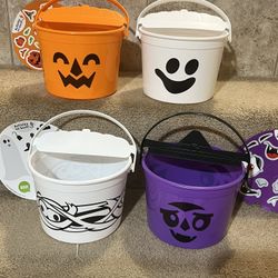 2022 and 2023 McDONALD'S Halloween Boo Buckets Set Of 4 HAPPY MEAL