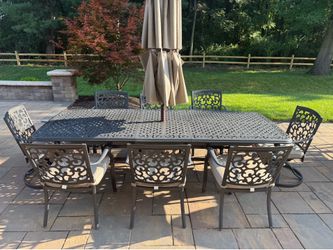 Patio table with umbrella