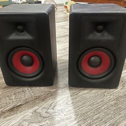 M-AUDIO BX5-03 (RED/BLK) Studio Monitors (one speaker needs a small repair)