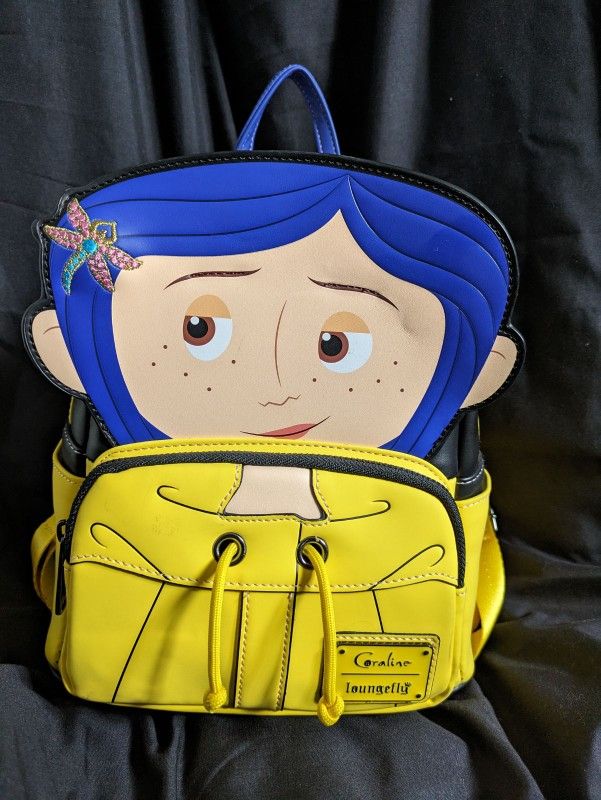 Coraline Raincoat Loungefly Mini Backpack 