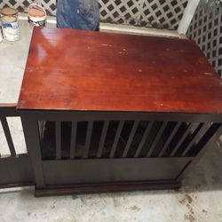 Cherry Wood Dog Crate
