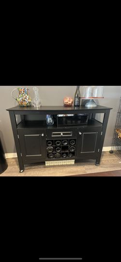 Bar Cart With Wine Bottle Holders Free