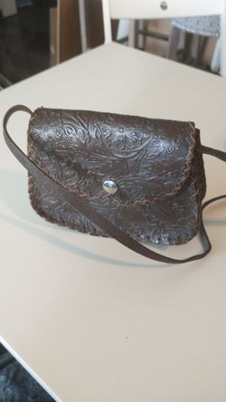 Brown genuine leat