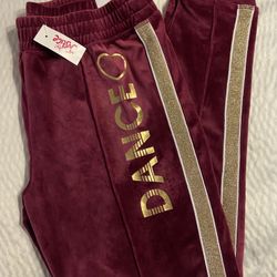 Brand New Girls 14/16 Plus JUSTICE Dance Acrive Jogger Pants 
