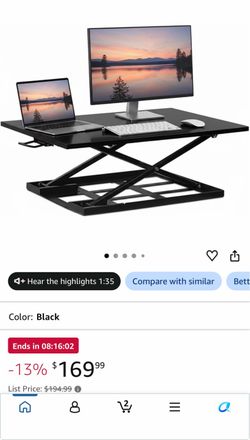 Standing desk converter