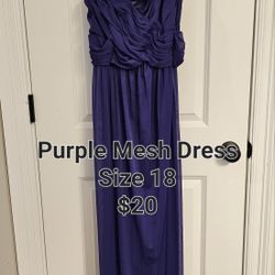 Purple Mesh Dress