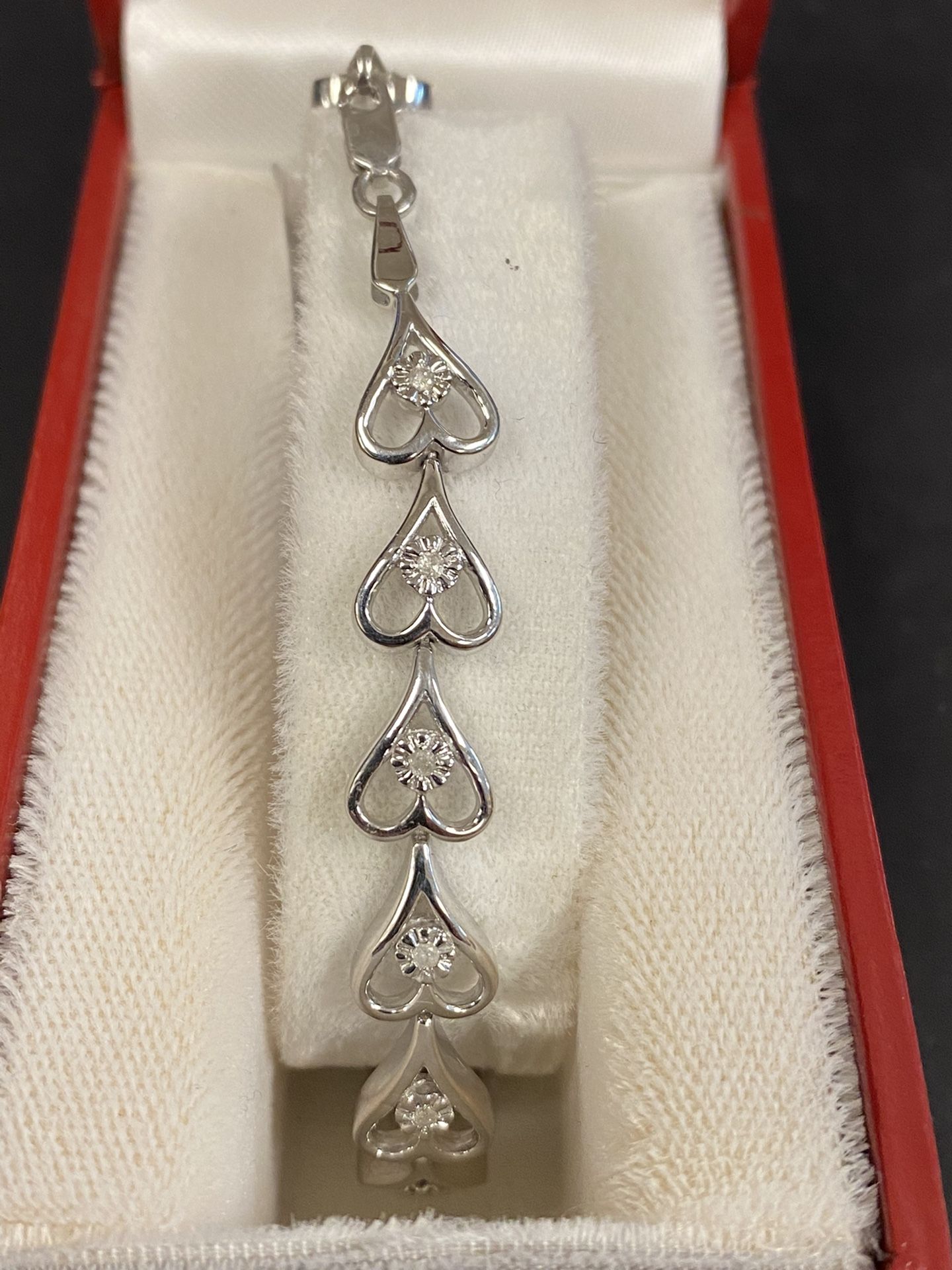 Diamond Hearts Bracelet