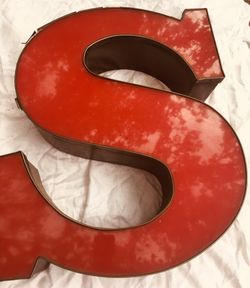 Vintage Marquee Sign Letter 22" Tall Rustic Metal