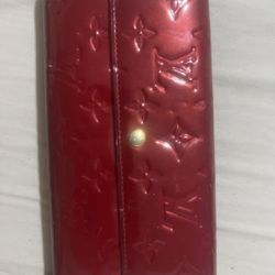 Louis Vuitton Red Vernis Monogram Patent Leather Wallet