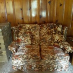 Loveseat with Sleeper and Ottoman 