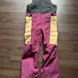 New NWT Mens The North Face Freedom Waterproof Shell Ski Bibs Pants, size M