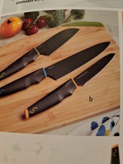 Set de 3 cuchillos para preparation de comida princess house