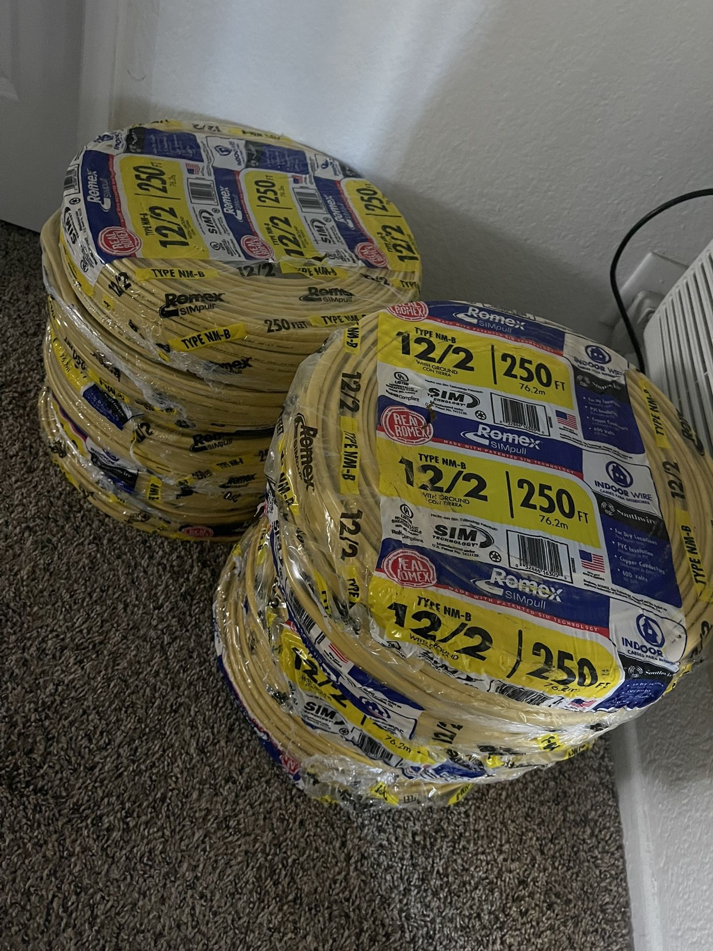 12/2 Romex Electrical Wire Rolls $100 Each