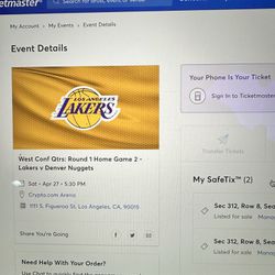 Lakers Nuggets Game 4 - 4/27