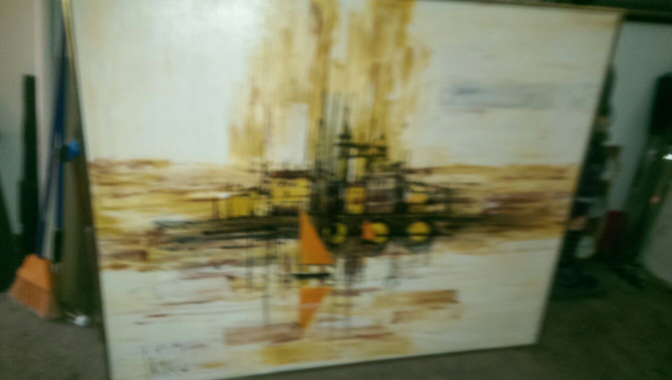 Very Collectible art huge value : Lee Reynolds painting rare find 49 inches by 61 inches