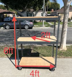 Mobile Industrial/Warehouse Shelving 6ft H X 4ft W X 2ft D