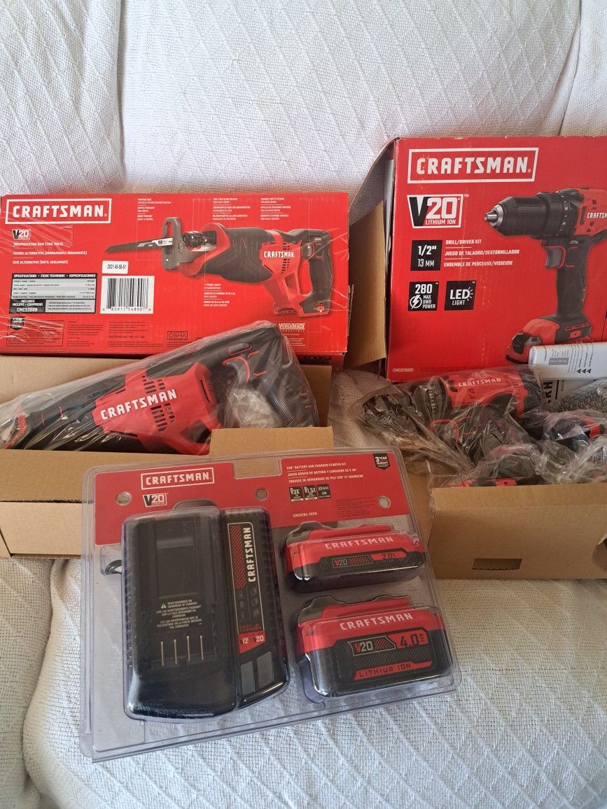 CRAFTMAN 1/2 DRILL RECIPROCATE SAW 2X 2 AH 1X4AH