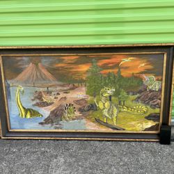 Printed Dinosaur Painting 