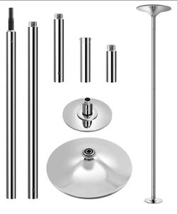 Yaheetech 45mm Portable Spinning & Static Pole Dance Pole for Home.