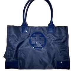 Tory Burch Navy Nylon Tote