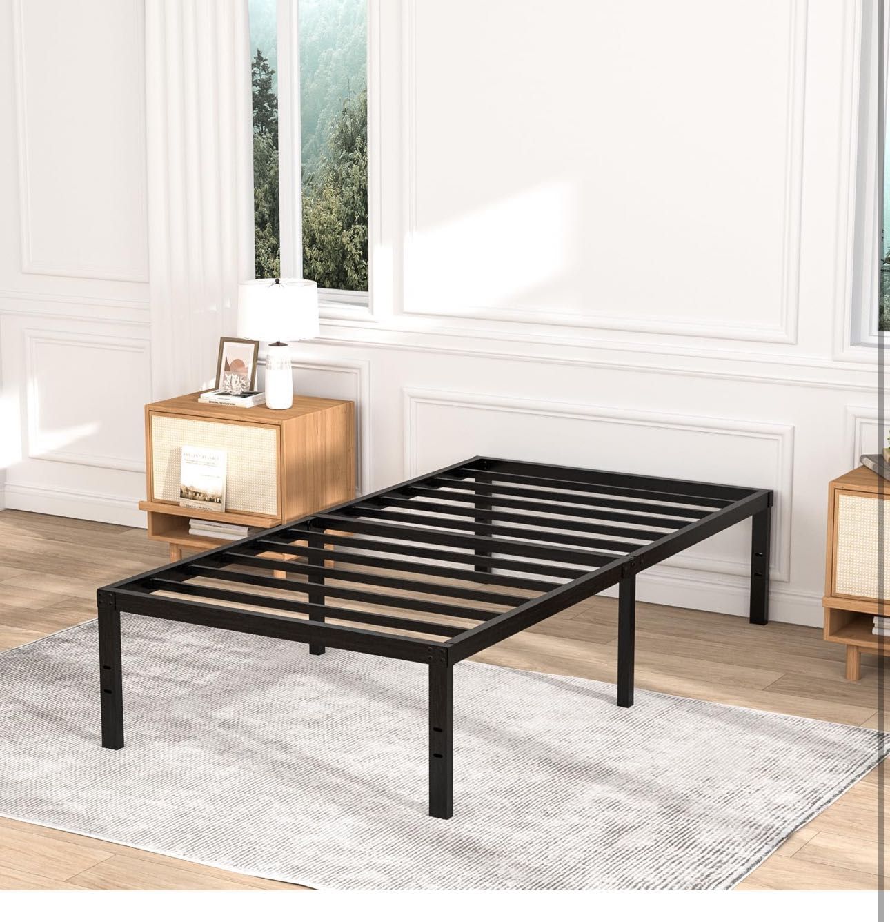 small metal frame , metal base , metal rectangle ,... Simple Metal Twin Bed Frame