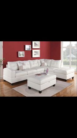 Brand new sectional with ottoman!!