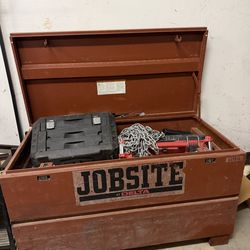 JOBSITE huge 4’ wide toolbox (with very valuable tools)