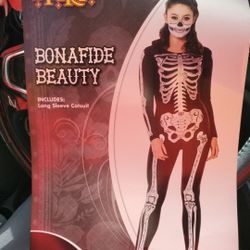Womens Size Large Skeleton Bodysuit