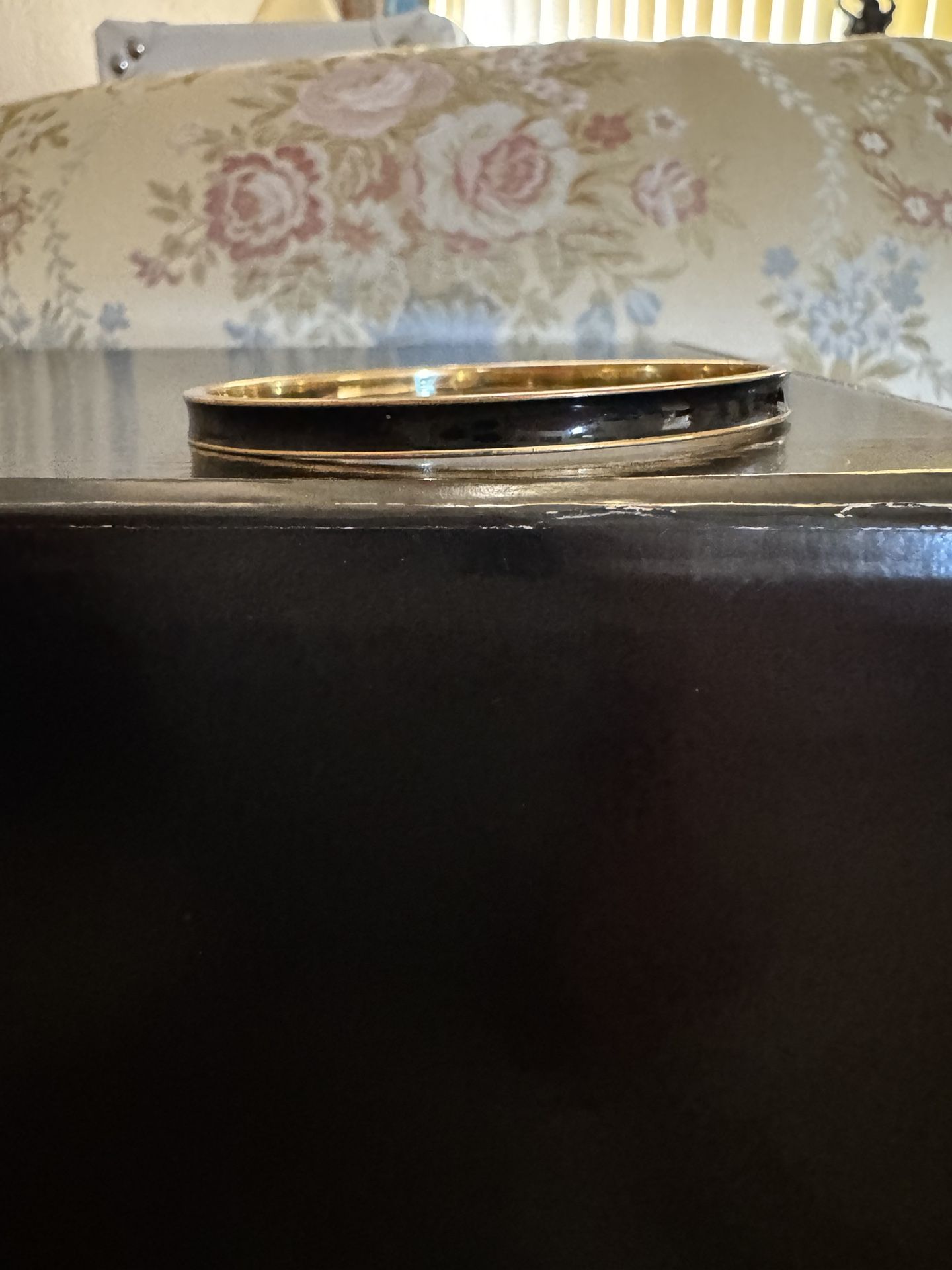 Kate Spade Idiom Collection "Draw the Line" Bangle Bracelet Black / Gold