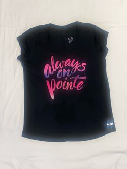 Champion Girls Black Graphic T-Shirt Size 7/8