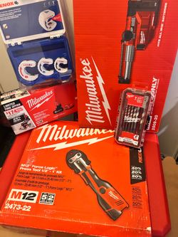 Milwaukee M12 Force Logic Press Tool Kit, model 2473-22.
