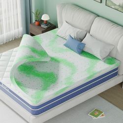 Nelaukoko Twin XL Mattress Topper 2 inch Gel-Infused Memory Foam Mattress Pad Extra Long Twin XL with Plush Feel & Pressure-Relieving Support - CertiP