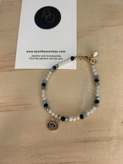 Handmade Bracelet Pearls And Evil Eye 