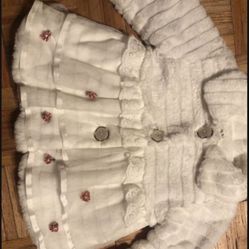 White Coat Jacket Faux Fur
