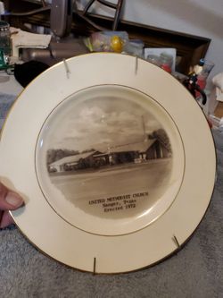 United Methodist Church Sanger Texas 1972 Commemorative Plate