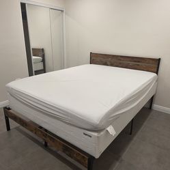 Full Queen Bed Set: Frame, Box Spring & Mattress