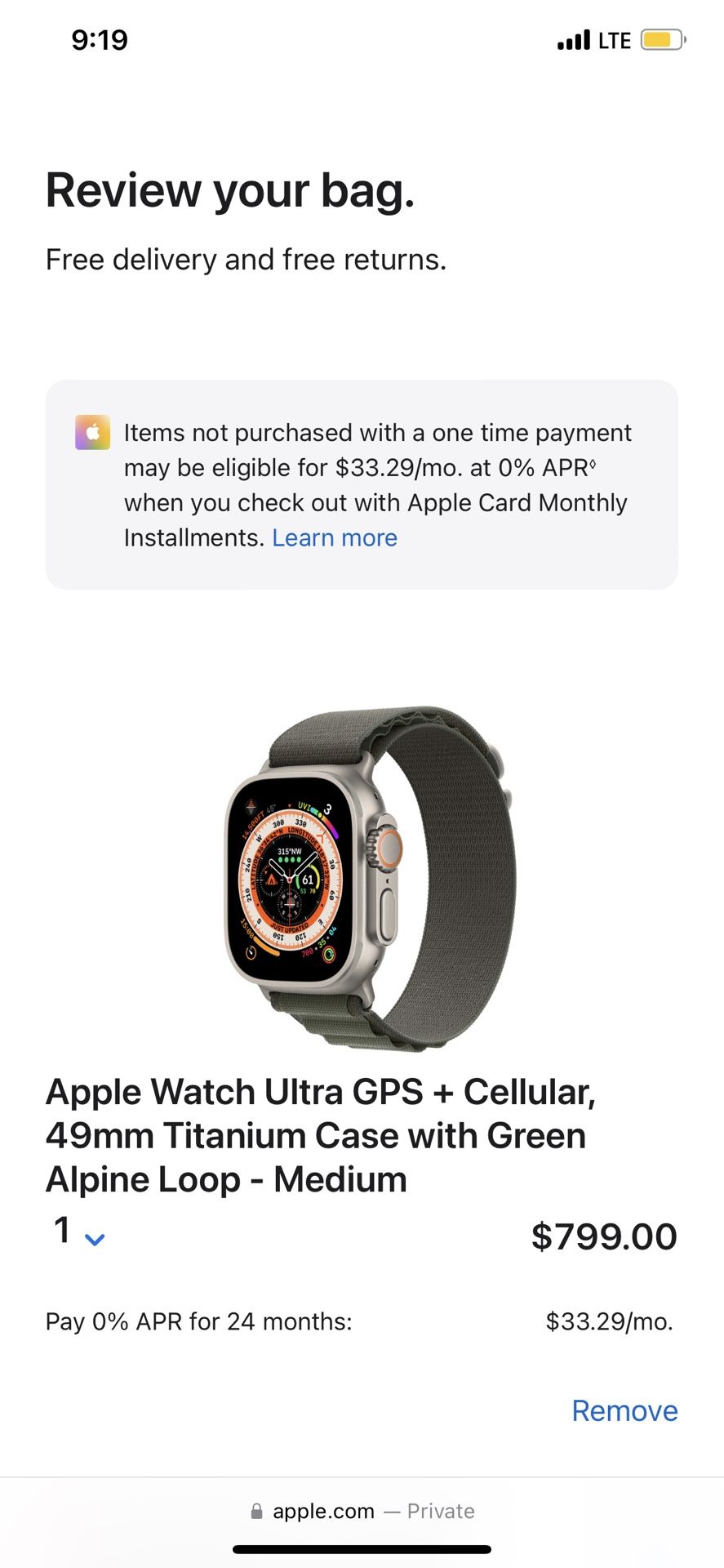 Apple Watch Ultra Cellular + GPS