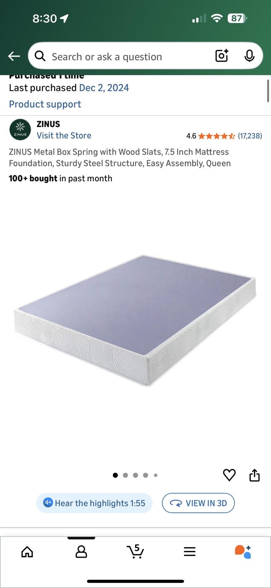 Queen Box spring