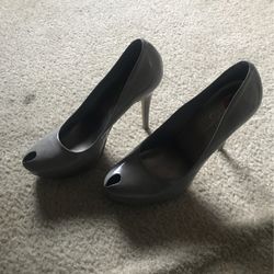 Gray Peep Toe