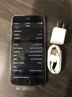 iPhone 6s Plus 64gb clean imei / No Icloud Lock unlocked