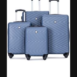 Travelhouse 4 Piece Hardshell Luggage Set Hardside Lightweight 