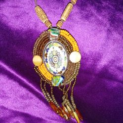 Boho Pendant Colorful Necklace