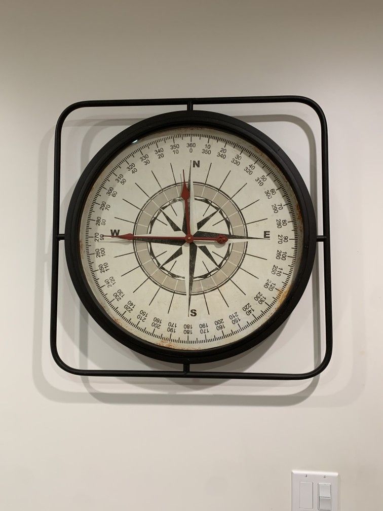 BLOWOUT SALE! - Vintage-Style Nautical Compass Wall Clock