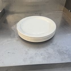 9” Dinner Plates White Porcelain Dudson Vintage