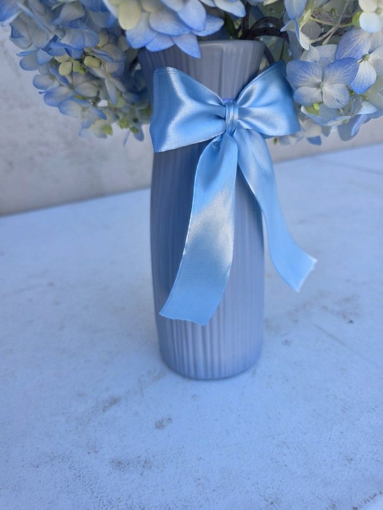 Blue Vases With Bows