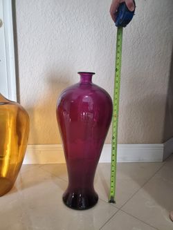Glass Vase Purple