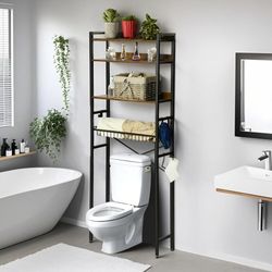 🎄Xmas Sale🎄Homy Casa Ranni 66.9 Inch Storage Rack 4-Tier Bathroom Organizer Shelf Brown