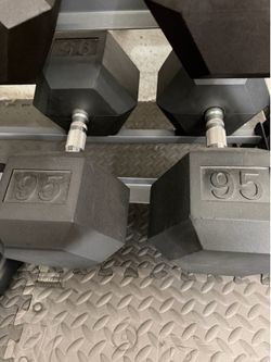 Barely Used Hex Rubber Dumbbell