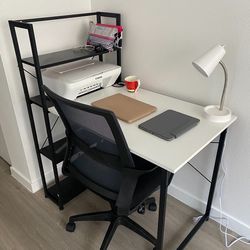 Desk with Bookshelf 